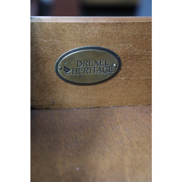 Drexel Heritage Cherry and Walnut Console Table For Sale - Image 15 of 17