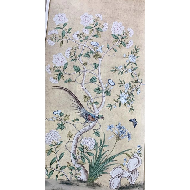 Yellow 36"*72", Pair of Chinoiserie Wall Panel Artwork For Sale - Image 8 of 9