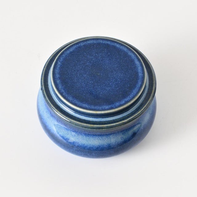 2000 - 2009 Blue Glazed Studio Ceramic Box by Katarina Gustafsson, 2002 For Sale - Image 5 of 9