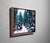 Contemporary Deck the Halls by Tracy Wall | Acrylic On Canvas Snowy forest scene with evergreens and a path. For Sale - Image 3 of 5
