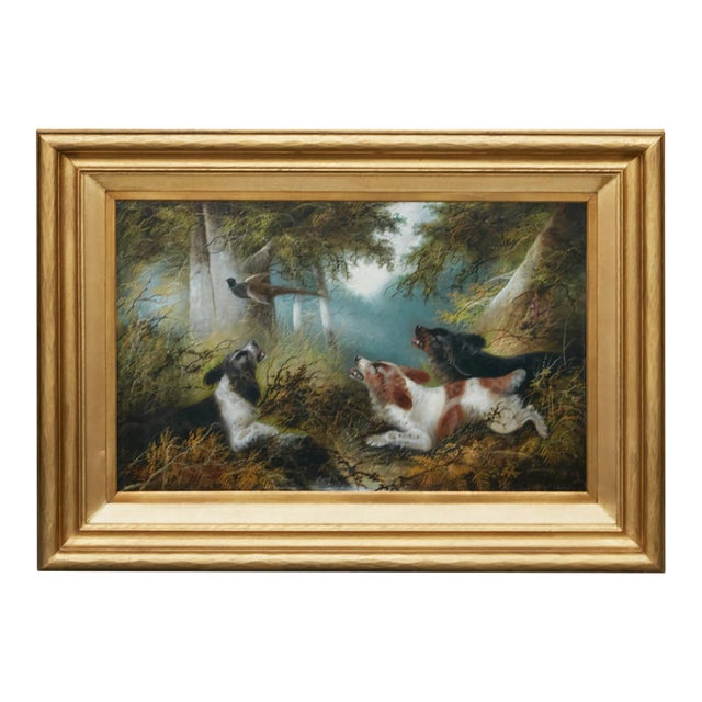 Edward Armfield 19th Century Oil Painting Depicting Dogs Flushing a Pheasant For Sale