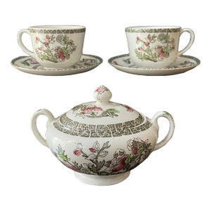 Mid 19th Century Johnson Brothers England Indian Tree Tea Set - 5pcs