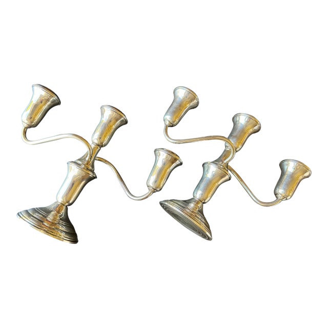 1960s Heirloom Reed and Barton Francis Sterling Silver Candleabra, a Pair For Sale