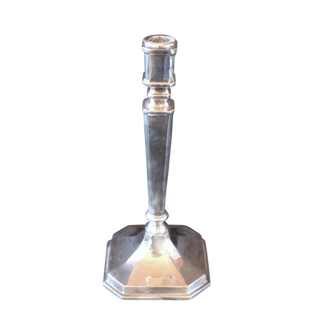 Modernist German Silver Candlesticks, Set of 2 For Sale - Image 4 of 6