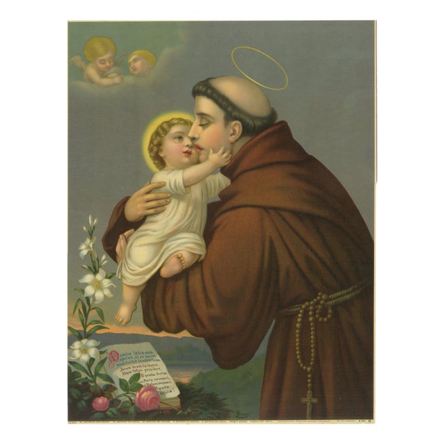 St. Anthony of Padua, 1905, Chromolithograph For Sale