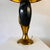 Vintage Table Lamp with Orange Lampshade For Sale - Image 4 of 9