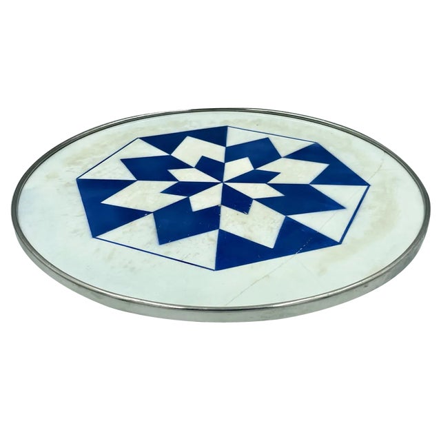 German Art Deco Ceramic Round Serving Tray, 1940s For Sale