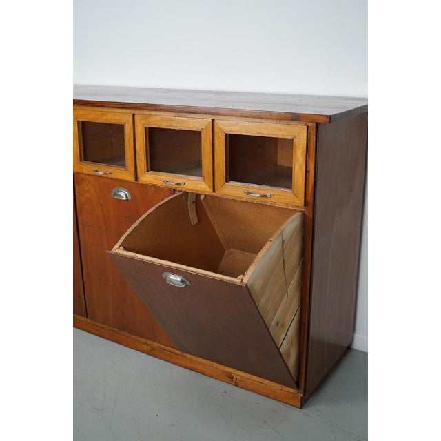 Vintage Dutch Beech and Oak Haberdashery Cabinet, 1950s For Sale - Image 5 of 17