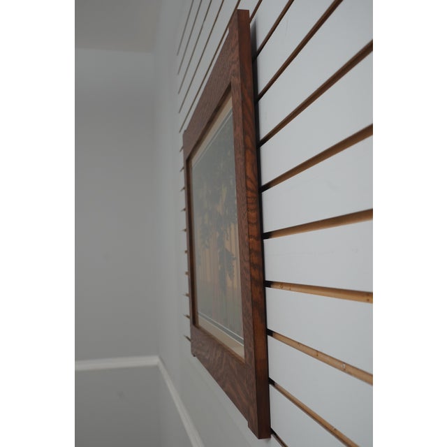 Age: Approx: 20 Years Old Details: Professionally Framed & Matted Quarter Sawn Oak Frame Arts & Crafts Style Un-Marked As...