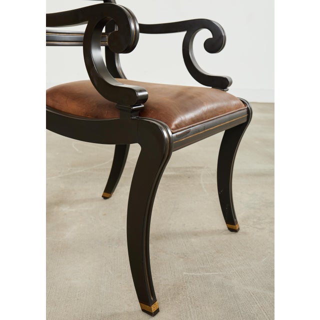 Early 21st Century Ralph Lauren English Regency Style Alastair Library Chair For Sale - Image 5 of 18
