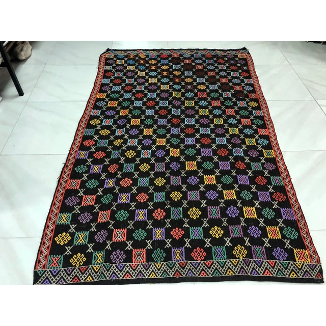Textile Turkish Handmade Naturel Kilim Rug - 4′11″ × 7′9″ For Sale - Image 7 of 11