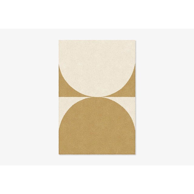 Contemporary White/Natural Shape in Rug from Marqqa For Sale - Image 3 of 3