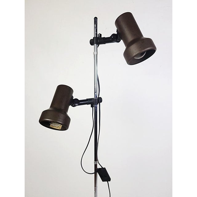 Vintage Floor Lamp in Metal, 1970s, in Good conditions. Designed 1970 to 1979 European Plug (up to 250V).The wiring of...