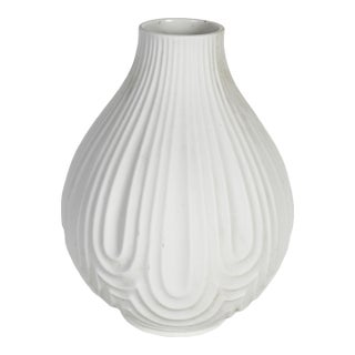 Vintage Heinrich White Ceramic Vase For Sale