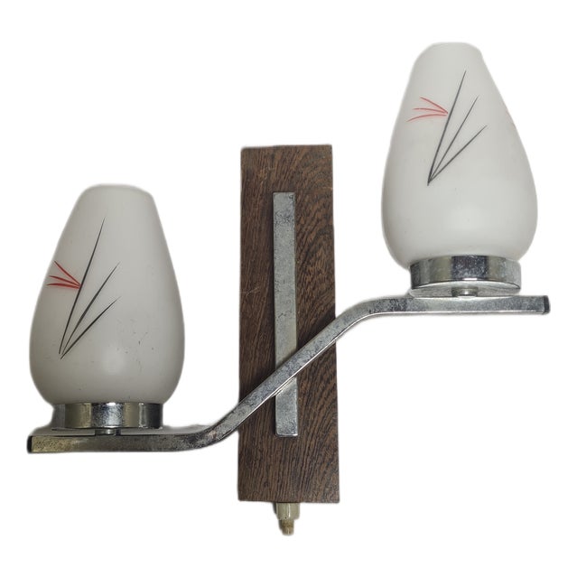 Art Deco TwioArmed Sconces, Belgium, 1950s For Sale