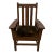Early 1900s Antique Stickley Bros. Arts & Crafts Oak Chair With Velvet Upholstery For Sale