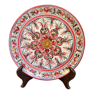 Vintage Hand-Painted Bavarian Ceramic Plate