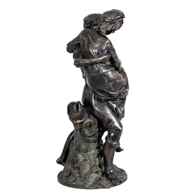 Luca Madrassi (Italian, 1848-1919) Jeune Couple, Patinated Bronze Sculpture, late 19th century, retailed by Tiffany and...