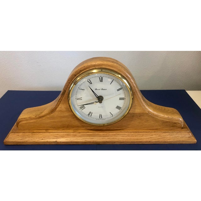 Mid Century Nautical Wooden Mantel Clock Chairish