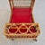 Wood Mid-Century Modern Bar Cart in Wicker with Red Shelves, 1950s For Sale - Image 7 of 11