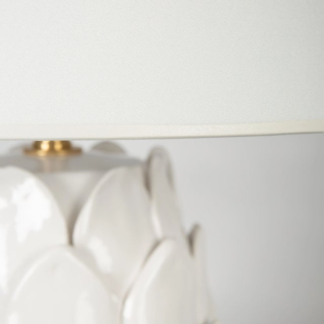 Not Yet Made - Made To Order Bradburn Home 29" Artichoke Leaf Column In White Decor For Sale - Image 5 of 6