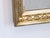 This small silver-gold mirror has a stenciled design in the cove and measures 20.25"H x 17.5"W.