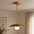 Contemporary Solid Brass Globe Pendant Light, Contemporary Solid Brass Pendant For Sale - Image 3 of 8