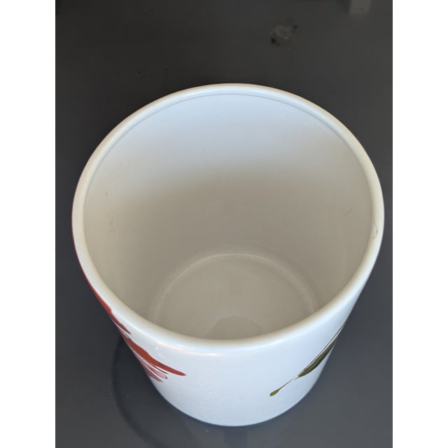 Rare Floral Ceramic Receptacle by Anthology For Sale - Image 4 of 4