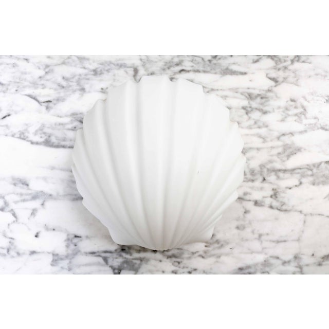Shell Wall Lamp in Opal Glass from Glashütte Limburg, 1970s For Sale - Image 10 of 11