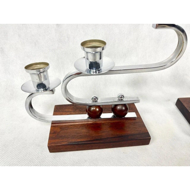German Art Deco Candleholder, 1930s, Set of 2 For Sale - Image 10 of 11