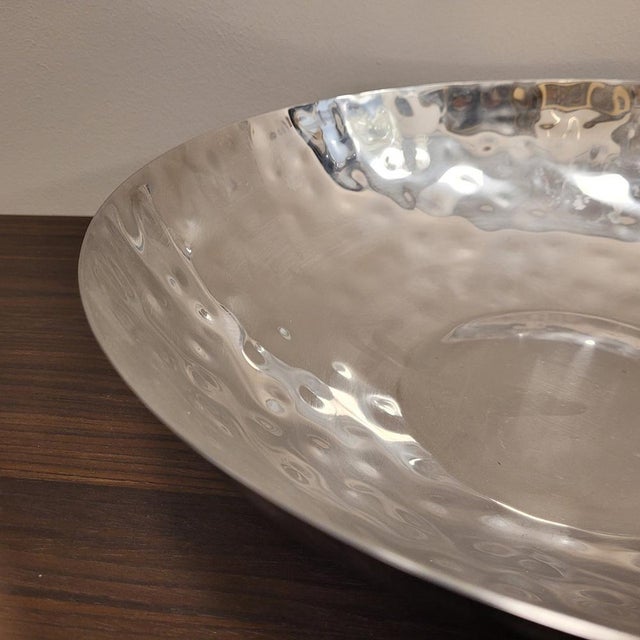 Hammered Aluminum Centerpiece, Italy, 1970s For Sale - Image 10 of 14