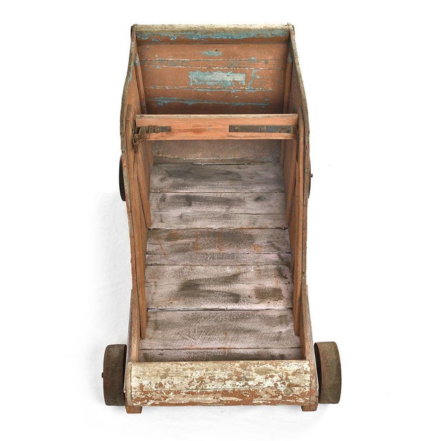 Vintage Wooden Trolley For Sale - Image 3 of 7