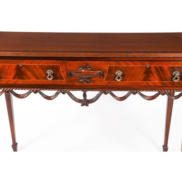 Wood Vintage Cutlery Console Table from Maple & Co., Late 20th Century For Sale - Image 7 of 17