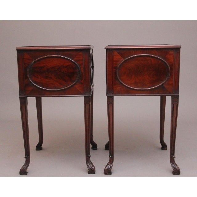 1960s Mid-Century Flame Mahogany Bedside Cabinets, 1960, Set of 2 For Sale - Image 5 of 12