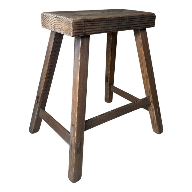 Taishō Era Wooden Fumidai Stool, Japan, 1920s | Chairish