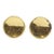 Pair of Vintage 1.5 In. Polished Brass Cabinet Drawer Knobs For Sale