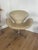 First Edition Swan Chair in Beige Leather by Arne Jacobsen for Fritz Hansen, 1960s For Sale - Image 6 of 9