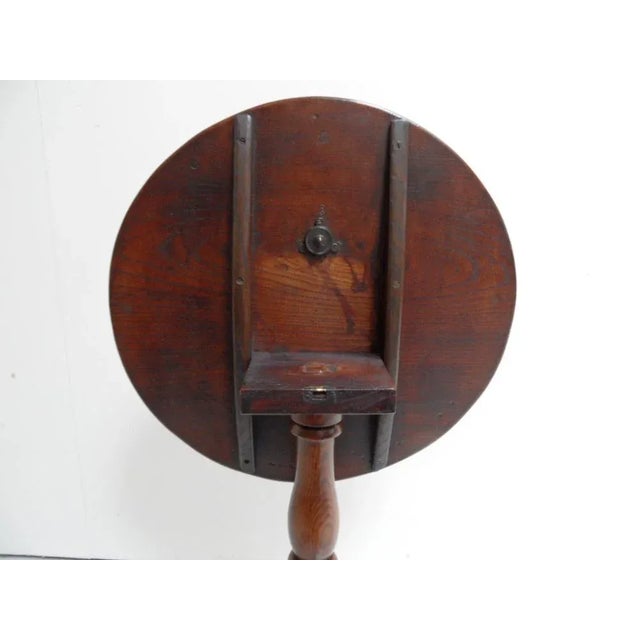 Antique Round Tilt Top Sidetable For Sale - Image 6 of 11