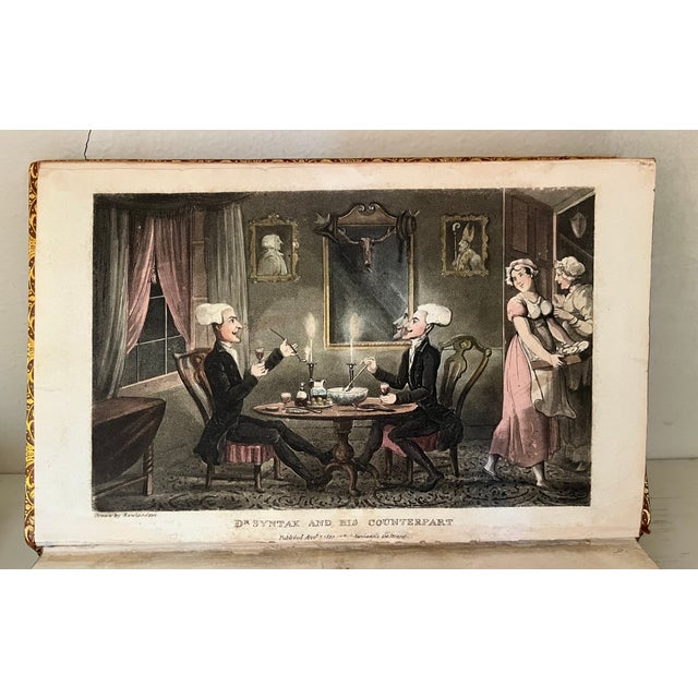 Fine leather bindings - The Three Tours of Reverend Doctor Syntax by William Combe in 3 volumes. Full leather bindings...