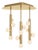 Rhoads Chandelier, Alabaster/Natural Brass For Sale