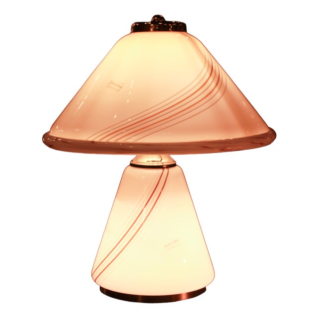 Large Italian Murano Glass Table Lamp from Venini, 1950s For Sale