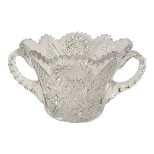 Circa 1900 American Brilliant Cut Crystal Ice Bucket