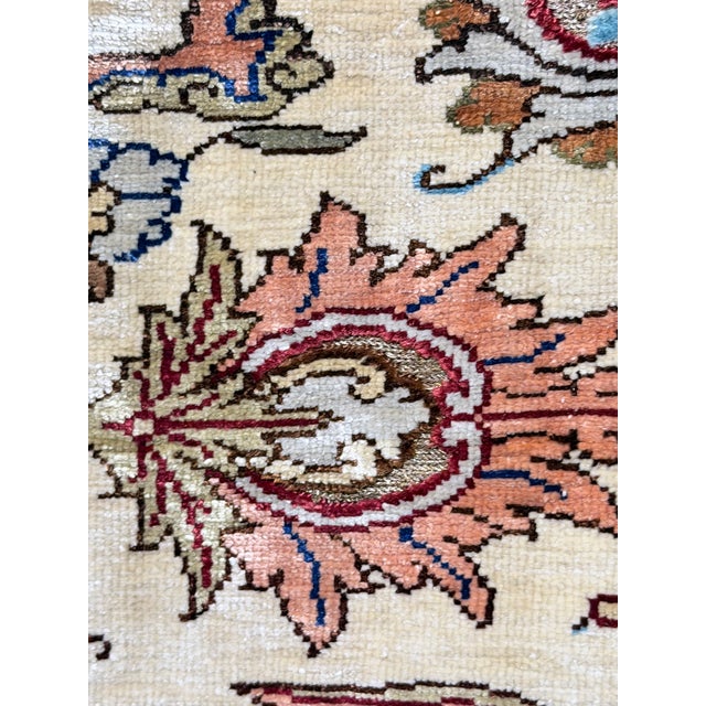 Pasargad DC Fine Hand Knotted Turkish Pure Silk Hereke Rug For Sale - Image 12 of 14