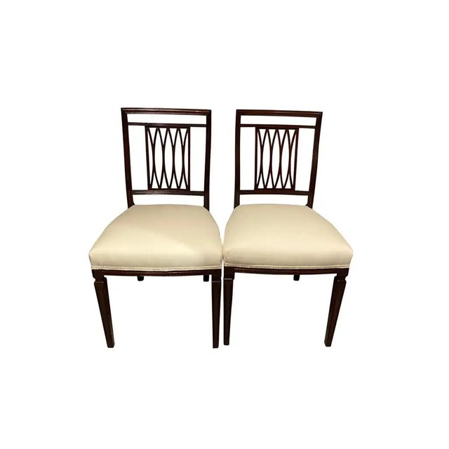 Traditional Set of Eight George III Style Mahogany Dining Chairs For Sale - Image 3 of 7