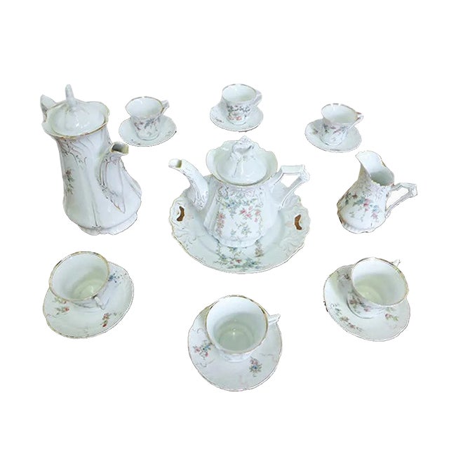 Ceramic Tea Set, Set of 16 For Sale