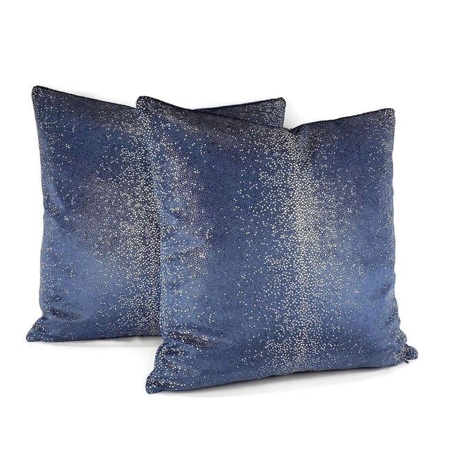 From Kravet Couture is Sombra in the color Indigo pillow cover. This pillow features a rich navy blue velvet. The velvet...