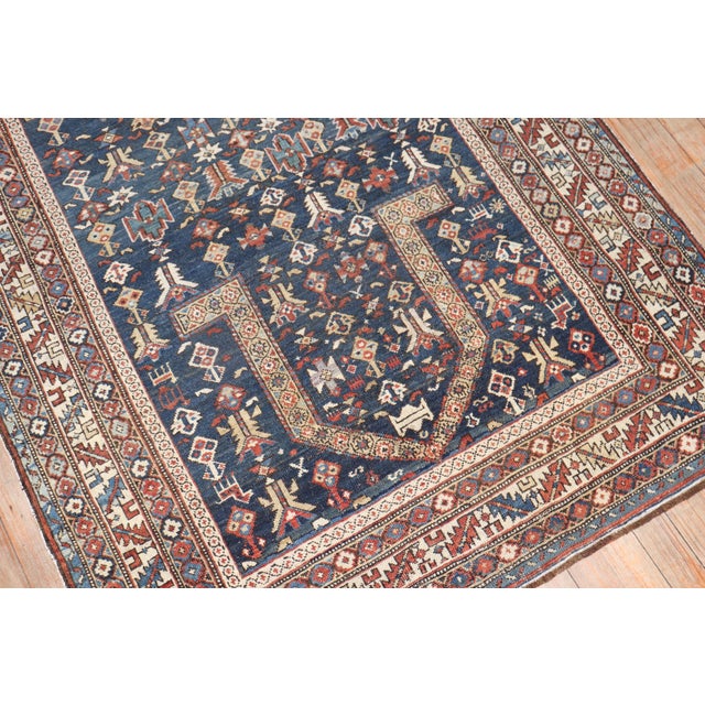 Navy Blue Caucasian Kuba Small Antique Prayer Rug For Sale - Image 8 of 18