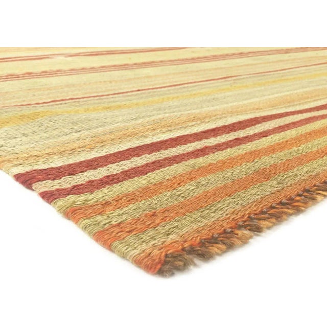 1950s Turkish Kilim. Hand woven with wool on wool foundation in the Oushak region of Turkey. Kilims & Flat Weaves are rugs...