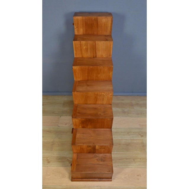 Brown 20th Century Teak Kaidan Tansu Part 2 Staircase Furniture For Sale - Image 8 of 16