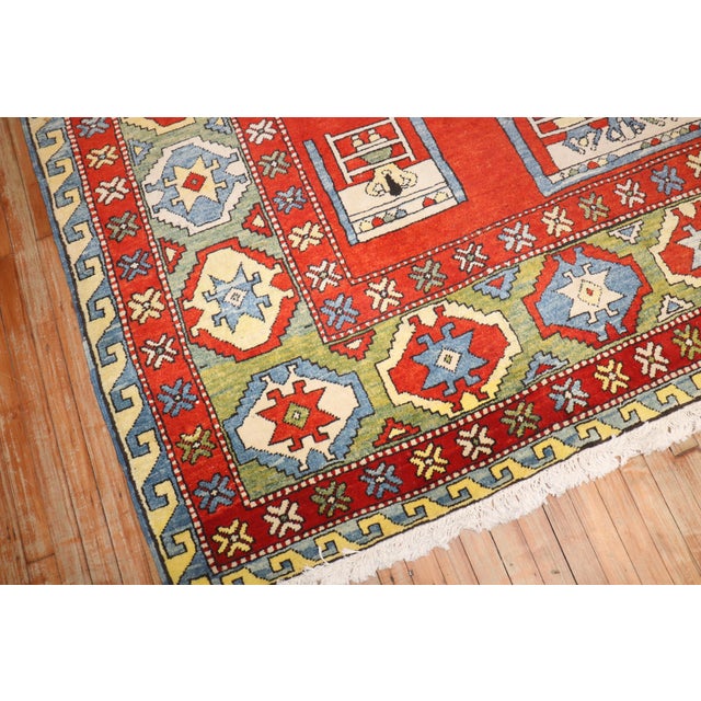Vintage Zabihi Collection Turkish Azari Animal Scenic Rug - 8'6" x 10'6" For Sale - Image 4 of 12